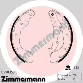 Комлект тормозных накладок (ZIMMERMANN: 10990.158.6)