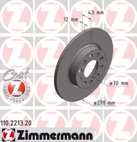 Тормозной диск (ZIMMERMANN: 110.2213.20)