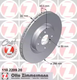 Тормозной диск (ZIMMERMANN: 110.2209.20)