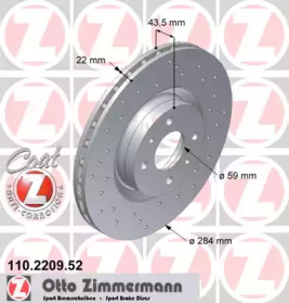 Тормозной диск (ZIMMERMANN: 110.2209.52)