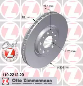 Тормозной диск (ZIMMERMANN: 110.2212.20)