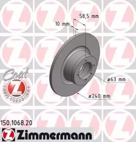 Тормозной диск (ZIMMERMANN: 150.1068.20)