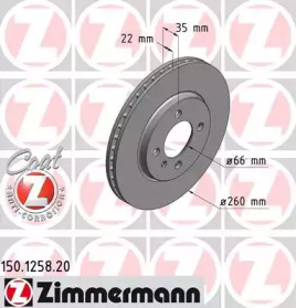 Тормозной диск (ZIMMERMANN: 150.1258.20)