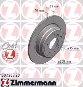 Тормозной диск (ZIMMERMANN: 150.1267.20)