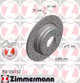 Тормозной диск (ZIMMERMANN: 150.1267.52)