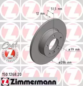 Тормозной диск (ZIMMERMANN: 150.1268.20)