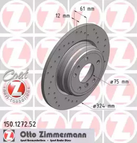 Тормозной диск (ZIMMERMANN: 150.1272.52)