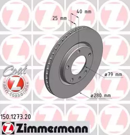 Тормозной диск (ZIMMERMANN: 150.1273.20)