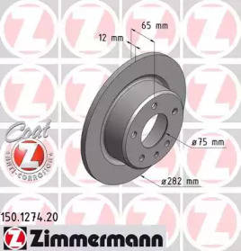 Тормозной диск (ZIMMERMANN: 150.1274.20)