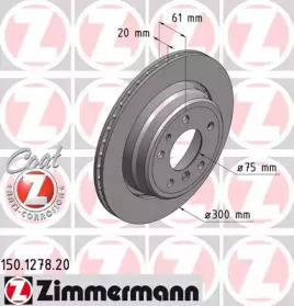 Тормозной диск (ZIMMERMANN: 150.1278.20)