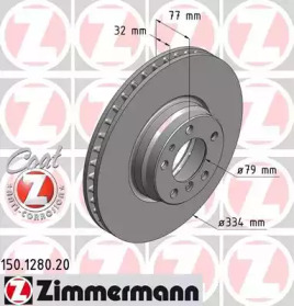 Тормозной диск (ZIMMERMANN: 150.1280.20)