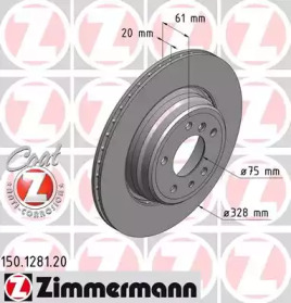 Тормозной диск (ZIMMERMANN: 150.1281.20)