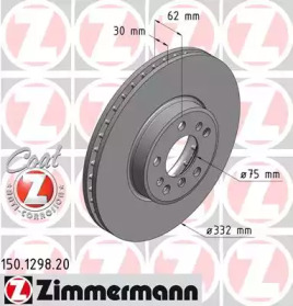 Тормозной диск (ZIMMERMANN: 150.1298.20)