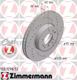 Тормозной диск (ZIMMERMANN: 150.1298.52)