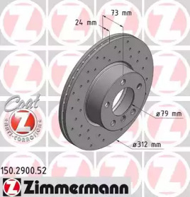 Тормозной диск (ZIMMERMANN: 150.2900.52)