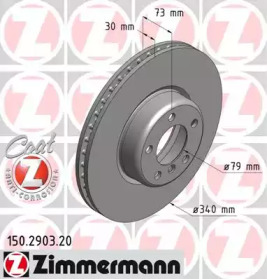 Тормозной диск (ZIMMERMANN: 150.2903.20)