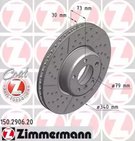 Тормозной диск (ZIMMERMANN: 150.2906.20)