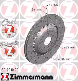 Тормозной диск (ZIMMERMANN: 150.2910.70)