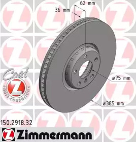 Тормозной диск (ZIMMERMANN: 150.2918.32)