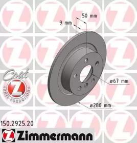 Тормозной диск (ZIMMERMANN: 150.2925.20)