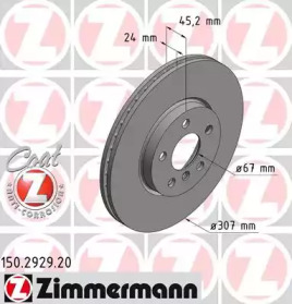 Тормозной диск (ZIMMERMANN: 150.2929.20)