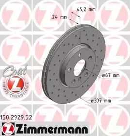 Тормозной диск (ZIMMERMANN: 150.2929.52)