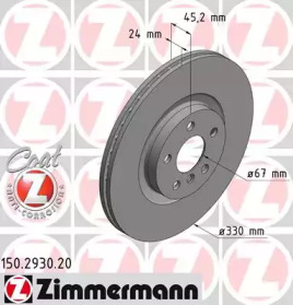 Тормозной диск (ZIMMERMANN: 150.2930.20)