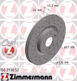 Тормозной диск (ZIMMERMANN: 150.2930.52)