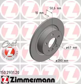 Тормозной диск (ZIMMERMANN: 150.2931.20)