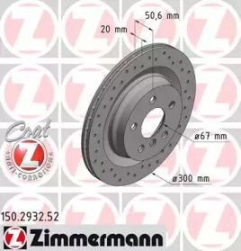 Тормозной диск (ZIMMERMANN: 150.2932.52)