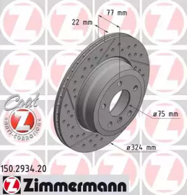 Тормозной диск (ZIMMERMANN: 150.2934.20)