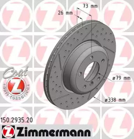 Тормозной диск (ZIMMERMANN: 150.2935.20)