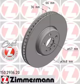 Тормозной диск (ZIMMERMANN: 150.2936.20)