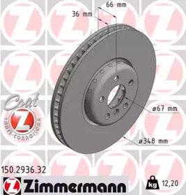 Тормозной диск (ZIMMERMANN: 150.2936.32)