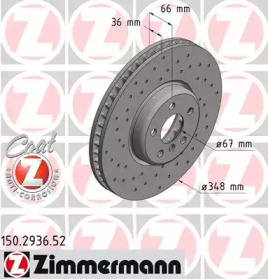 Тормозной диск (ZIMMERMANN: 150.2936.52)