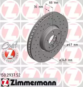 Тормозной диск (ZIMMERMANN: 150.2937.52)