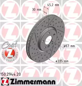 Тормозной диск (ZIMMERMANN: 150.2944.20)