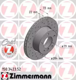 Тормозной диск (ZIMMERMANN: 150.3423.52)