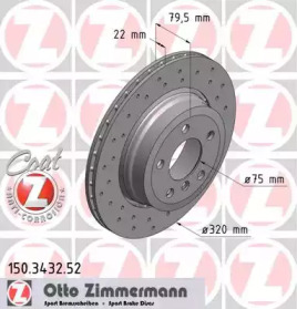 Тормозной диск (ZIMMERMANN: 150.3432.52)