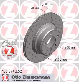 Тормозной диск (ZIMMERMANN: 150.3443.52)