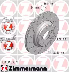 Тормозной диск (ZIMMERMANN: 150.3459.70)