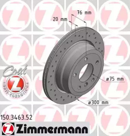 Тормозной диск (ZIMMERMANN: 150.3463.52)