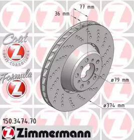 Тормозной диск (ZIMMERMANN: 150.3474.70)