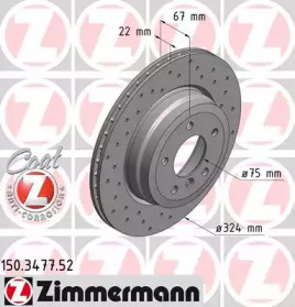 Тормозной диск (ZIMMERMANN: 150.3477.52)