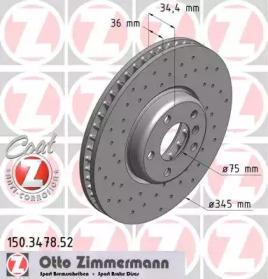 Тормозной диск (ZIMMERMANN: 150.3478.52)