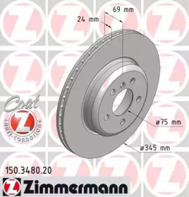 Тормозной диск (ZIMMERMANN: 150.3480.20)