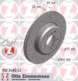 Тормозной диск (ZIMMERMANN: 150.3480.52)