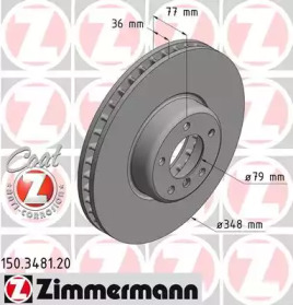 Тормозной диск (ZIMMERMANN: 150.3481.20)