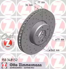 Тормозной диск (ZIMMERMANN: 150.3481.52)