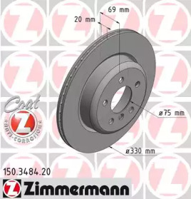 Тормозной диск (ZIMMERMANN: 150.3484.20)